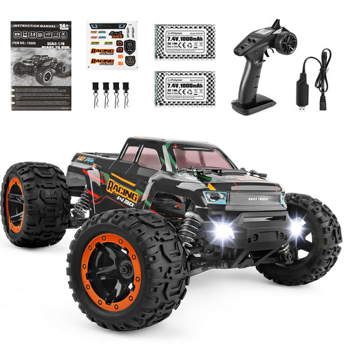 HAIBOXING RC Monster Truck 1:16, wasserdicht, 4WD, 36 km/h – ferngesteuertes Geländefahrzeug mit Allradantrieb