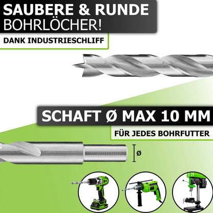 Pinava Holzbohrer Set 1-13 mm, 25-teilig, HSS-G Bohrerset