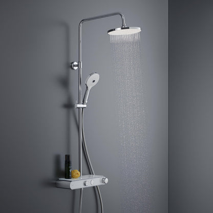 Duravit Duschsystem – Thermostat, wassersparend Chrom/Weiss