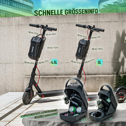 Jeebel E-Scooter Lenkertasche 4,5 L mit Kettenschloss 90 cm