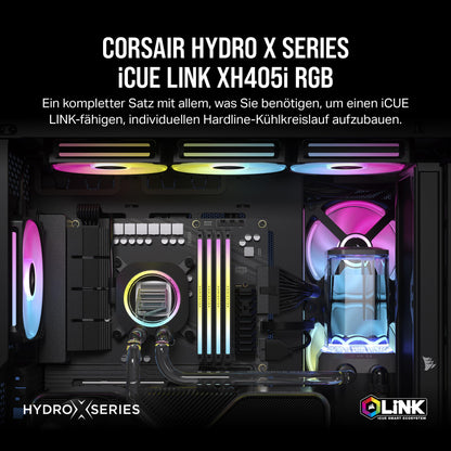 Corsair Hydro X iCUE LINK XH405i Wasserkühlungs-Kit Stahlgrau