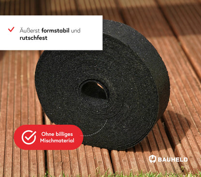 BAUHELD Terrassenpads 20 m Rolle Gummigranulat Bautenschutzmatte