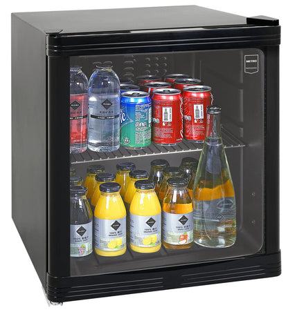 METRO Professional Mini-Kühlschrank GPC1046, 46 L, Glastür, schwarz
