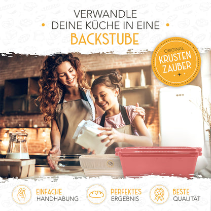 KRUSTENZAUBER Emaille Gusseisen Brotbackform mit Deckel 28cm
