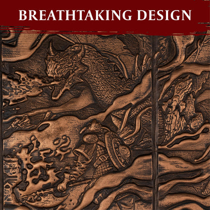 DND DM Screen 5e – Spielleiterschirm 3D Kunstleder geprägt