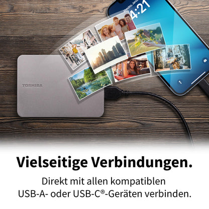 Toshiba Canvio Flex Externe Festplatte 1 TB - HDTX210ESCAA