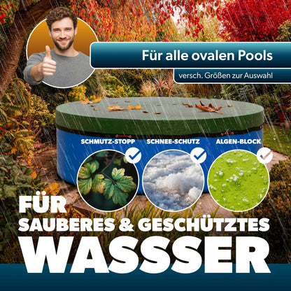 poolomio® Pool Winterabdeckung 2in1 Solar oval 630x360 cm
