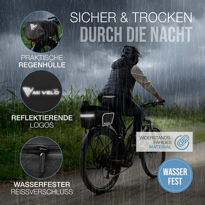 MIVELO Gepäckträgertasche GTE wasserabweisend erweiterbar 20L schwarz