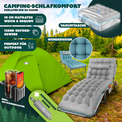 KESSER Campingbett Feldbett klappbar 190x68 cm bis 250 kg belastbar