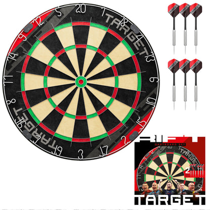 Target Darts Rift Dartboard Set – Steeltip-Dartboard mit 6 Darts