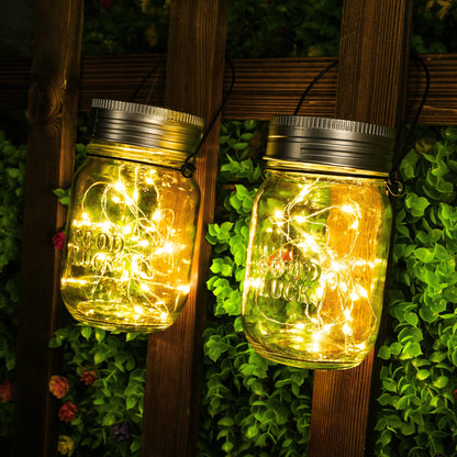 Solpex Solarlaterne Einmachglas mit 180 LED Lichterkette, 6er-Set