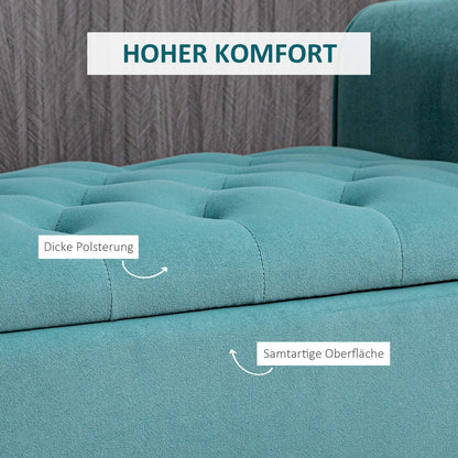 HOMCOM Polsterbank mit Stauraum als Sitzbank – Grün