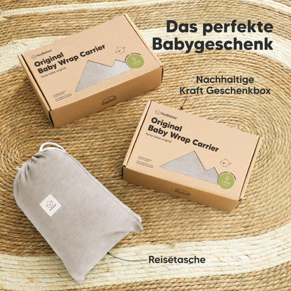 KeaBabies Babytragetuch ergonomisch ab Geburt, Stone Gray