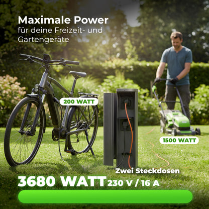 Novatool Steckdosenturm 2-fach aussen IP44 Edelstahl Anthrazit