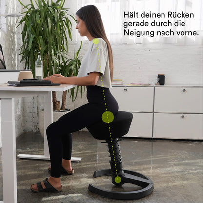 aeris Swopper Ergonomischer Bürohocker – Feder Standard, ohne Rollen