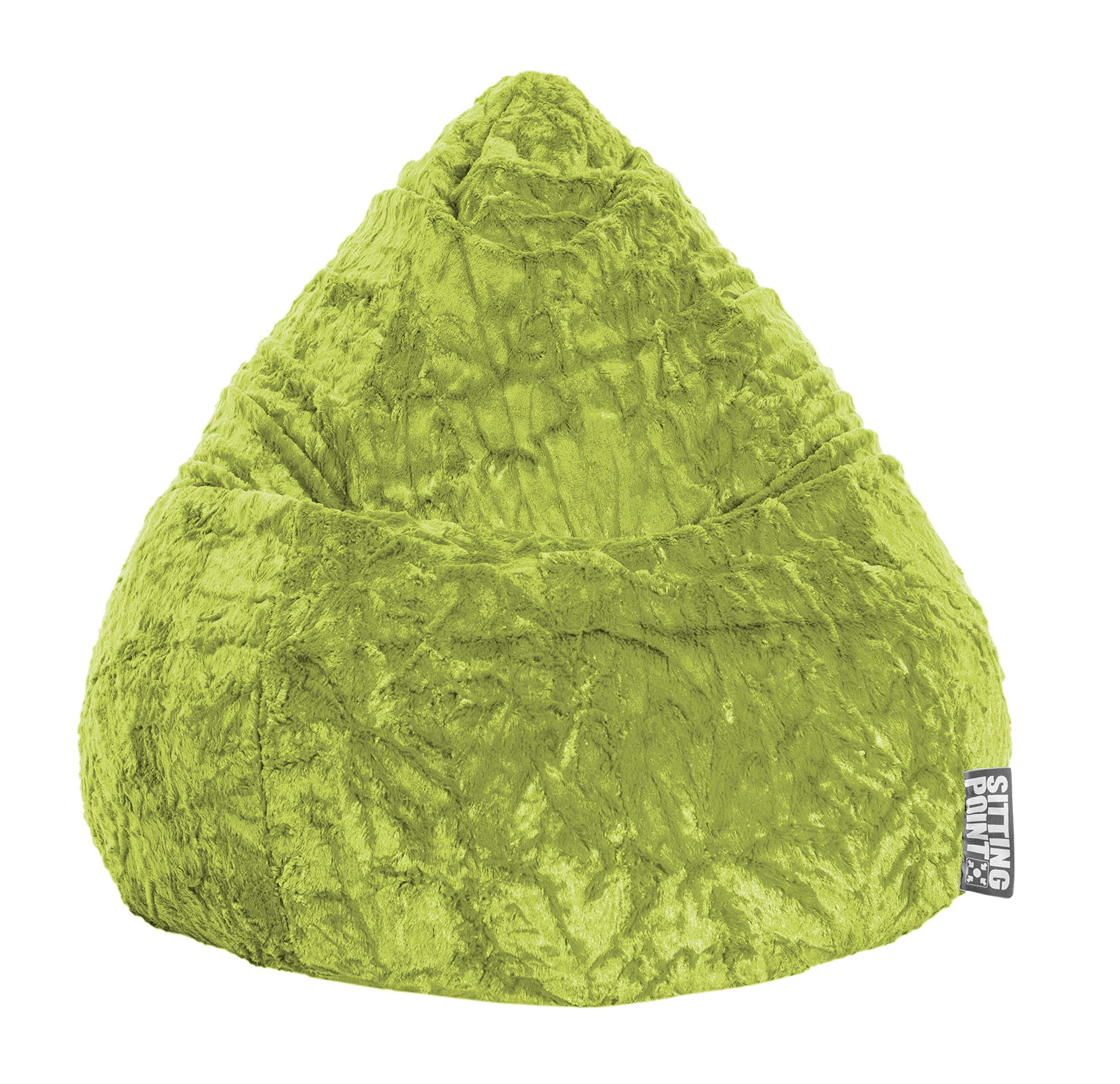 MAGMA Sitzsack Fluffy XL Grün. Großer, grüner, formbarer Sitzsack. Bietet flexible Sitzgelegenheit und komfortable Entspannung im Innenbereich.
