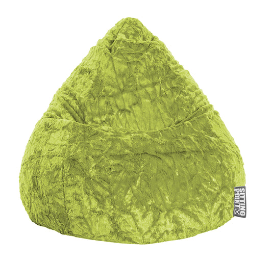MAGMA Sitzsack Fluffy XL Grün. Großer, grüner, formbarer Sitzsack. Bietet flexible Sitzgelegenheit und komfortable Entspannung im Innenbereich.
