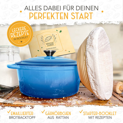 KRUSTENZAUBER Gusseisen Brotbacktopf - Emaille 26cm