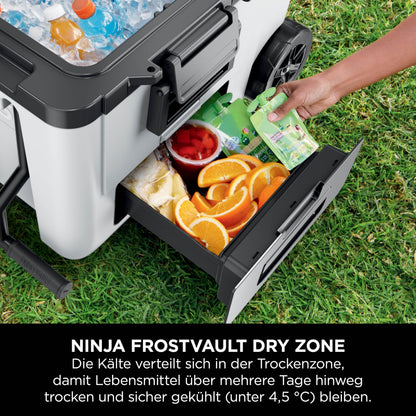 Ninja FrostVault Kühlbox mit Rollen, 42 l, Wolkenweiss, FB245EUWH