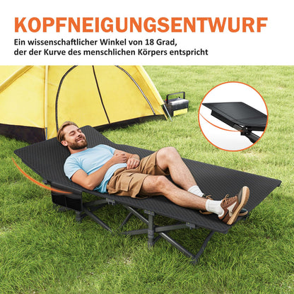 ATORPOK SHOP Campingbett Feldbett Klappbar Gästebett 200kg - Blau