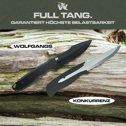 ODENWOLF W3 Outdoor Messer feststehend D2 Stahl - Schwarz
