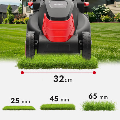 LEHMANN Elektro-Rasenmäher 1200 W, 32 cm Schnittbreite, 25 L Fangkorb