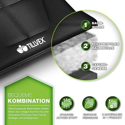 tillvex Campingbett klappbar – extra breit 280kg Tragetasche