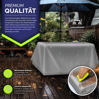 tillvex Gewebeplane PVC 650g/m² wasserdicht - grau 3x4m