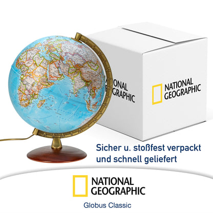 National Geographic Leuchtglobus Klassik 30cm - LED phys/pol 2025