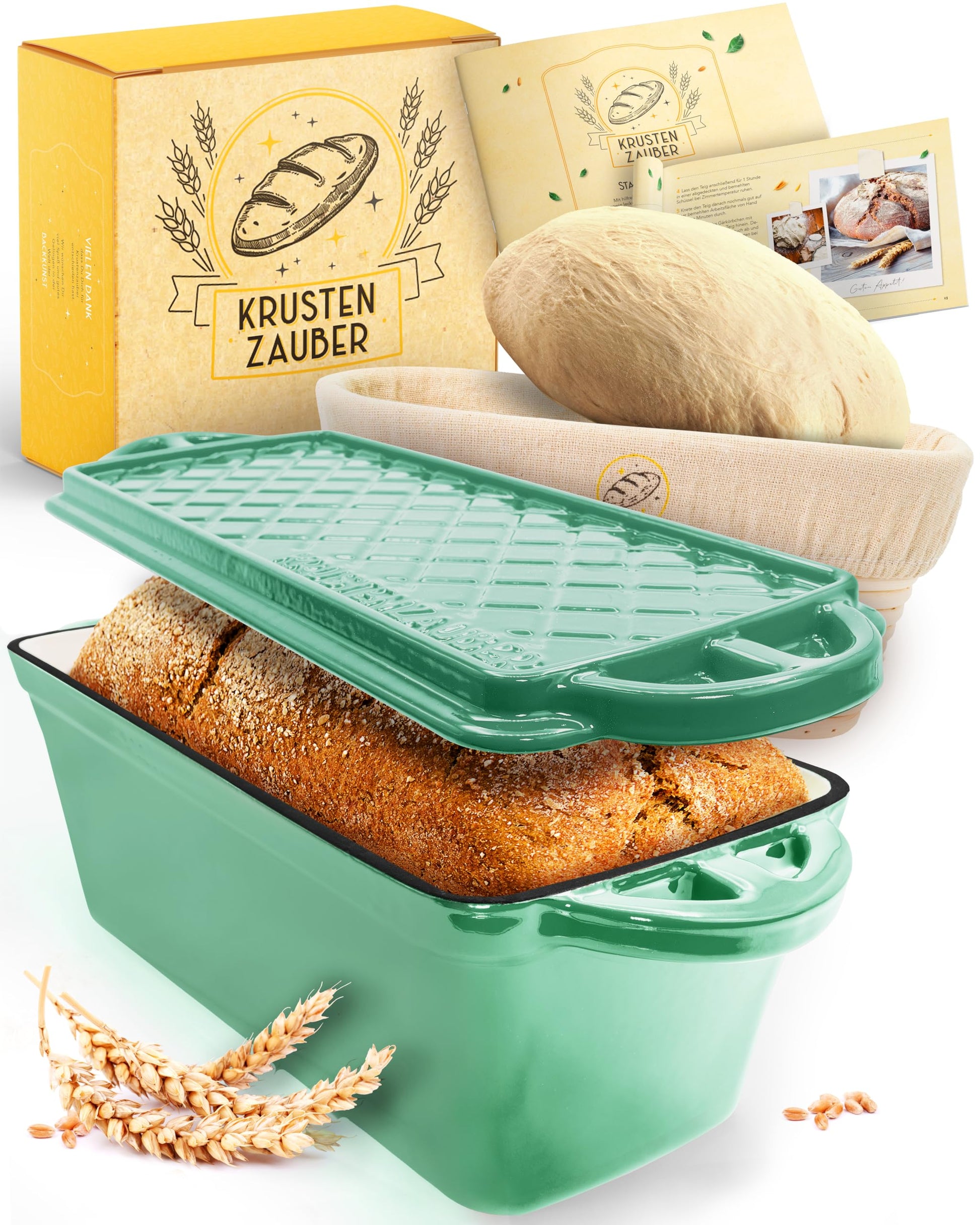 KRUSTENZAUBER Brotbackform Gusseisen 28cm mit Deckel –