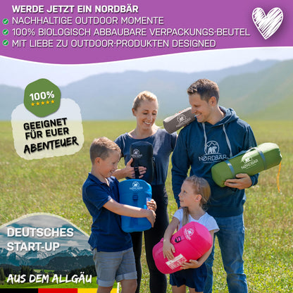 NORDBÄR Kinderschlafsack KSL120 – Mumienschlafsack bis 145 cm