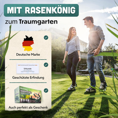RASENKÖNIG Nagelschuhe Pro – Rasenlüfter Schuhe zur Rasenbelüftung