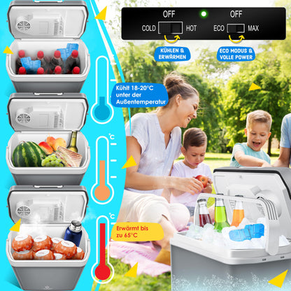 KESSER 24L Thermoelektrische Kühlbox Grau – 12V/230V
