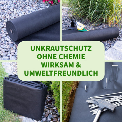 TTL GARDEN Unkrautvlies 150 g/m², 50 m² Rolle 1 x 50 m, UV-stabil