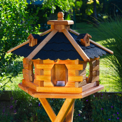 Deko-Shop-Hannusch Vogelhaus mit Ständer - Standard L, Schwarz