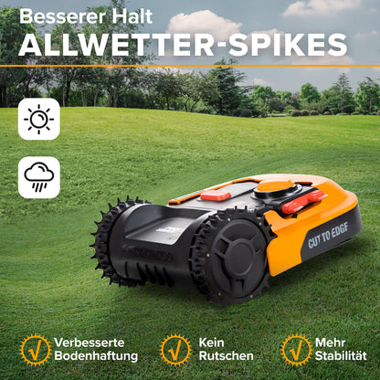 ROBO CLAWS Mähroboter Spikes Edelstahl schwarz für Worx L & Vision