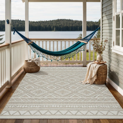 the carpet Calgary Outdoor-Teppich, wetterfest, Beige, 160 x 220 cm