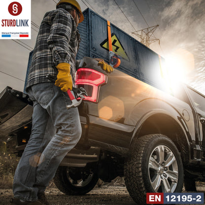 Automatik Zurrgurt Selbstaufrollend 35mm 5m J-Haken 2er Set