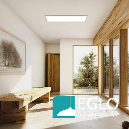 EGLO Bottazzo LED Deckenleuchte dimmbar 100x25 cm silber