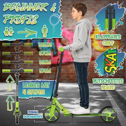 RE:SPORT Cityroller, klappbarer Tretroller für Kinder & Erwachsene