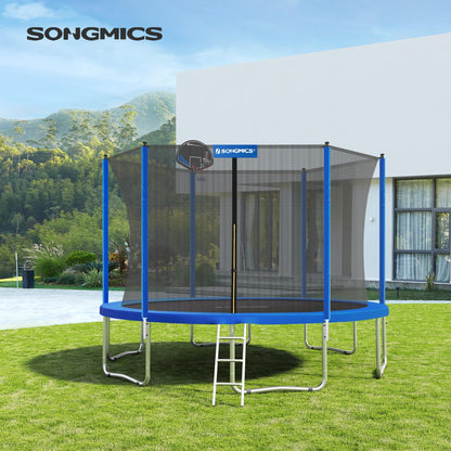 SONGMICS Trampolin Schutzkissen STP12FT, 366 cm, UV-beständig, Blau