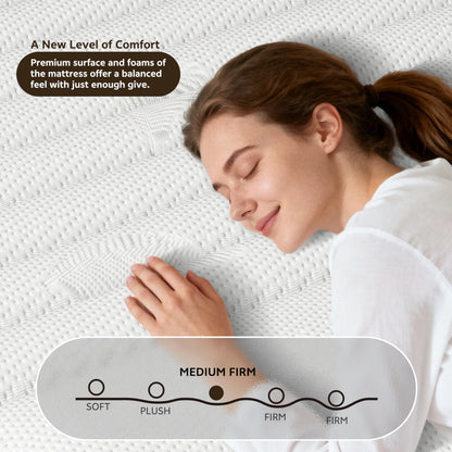 Matoresu Matratze 160x200 H2/H3 7-Zonen Taschenfederkern Memory Foam