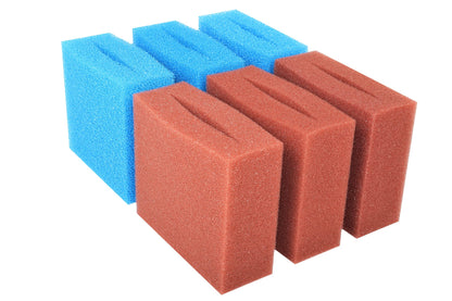 Wacredo Ersatzschwamm Set für Oase BioSmart 14000/16000 Teichfilter, blaue und rote Schwämme