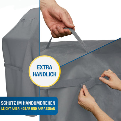 SPRINKS Grillabdeckung wetterfest, Oxford 600D, 147x61x122 cm, Grau