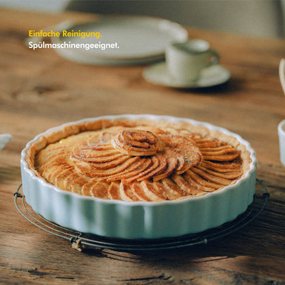 KIVY Tarteform Keramik rund 28 cm – antihaftbeschichtete Quicheform