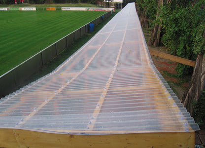 Unbekannt Polyester Wellbahn Kurzrolle - natur transparent 1000x150cm