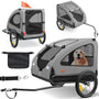 KESSER® Boxer 2-in-1 Fahrradanhänger Buggy, Grau, gross. Kombinierter Kinderfahrradanhänger und Schiebebuggy für sichere Transporte.