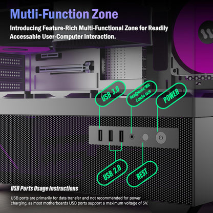 KEDIERS G800-B50F ATX PC Gehäuse – Glas, ARGB, Schwarz
