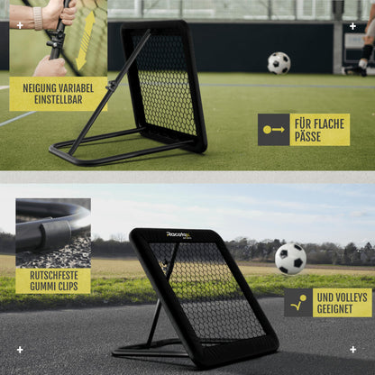 Racetex Fussball Rebounder 100x100 cm mit Cover Schwarz