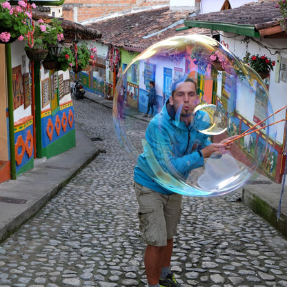 Bubble Brothers Riesenseifenblasen-Set 6-teilig mit 3 Stäben